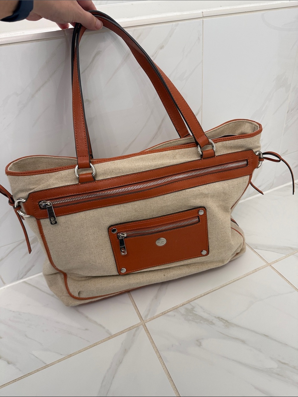 Knomo London "Laurel" Canvas Laptop Tote